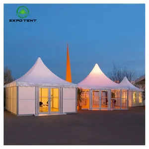 10x10 Glamping Wedding Party PVC Canopy Exhibition Marquee Event Outdoor Spire tent Trade Show Tent for sale