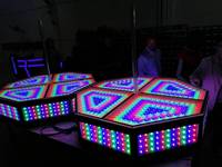 Carré octogonal personnalisé led scène de pole dance dj