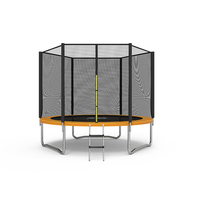 Zoshine avec filet de sécurité Fitness Trampoline en acier Durable PVC sûr pour enfants adultes pour l'intérieur Sports de plein air saut