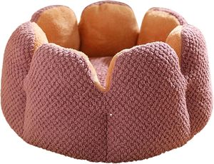 Lit pour animaux de compagnie en fausse fourrure à bas prix, couleur personnalisable, lavable, doux, respirant, confortable, design nid douillet pour chats et chiens - Product Image 5