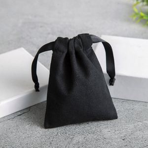 Bolsa de Lona de Algodón Suave con Cordón y Logotipo Personalizado, Tela Colorida Personalizada con Doble Cordón y Asa de Cuerda - Product Image 4