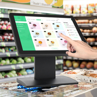 Écran plat de moniteur à écran tactile LCD capacitif de 15 pouces pour le moniteur d'utilisation de Mini PC de restaurant de supermarché