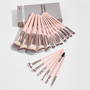 Ensemble <span class=keywords><strong>de</strong></span> 18 pinceaux <span class=keywords><strong>de</strong></span> maquillage professionnels roses, poils synthétiques doux, tube en aluminium, manche en plastique, ensemble complet <span class=keywords><strong>de</strong></span> pinceaux <span class=keywords><strong>de</strong></span> maquillage pour le <span class=keywords><strong>visage</strong></span> avec boîte - Product Image 1