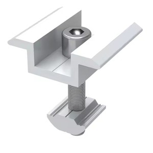 Pince centrale fixe en aluminium Pince de montage solaire Pince centrale solaire - Product Image 2