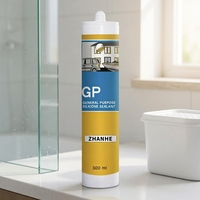 Mastic silicone à polymérisation rapide GP, étanche, haute adhérence, couleur personnalisable, pour fenêtres et portes (vente en gros)