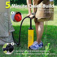 Tente familiale gonflable quatre saisons Oxford pour 8 à 10 personnes, installation rapide, imperméable, portable, pour camping, réunion, retraite