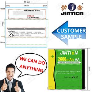 JINTION <span class=keywords><strong>NiMh</strong></span> <span class=keywords><strong>AA</strong></span> 2600mAh 1,2 V <span class=keywords><strong>AA</strong></span> batería recargable <span class=keywords><strong>NiMH</strong></span> batería <span class=keywords><strong>AA</strong></span> 1,2 V baterías recargables personalizar para juguetes de luz Solar - Product Image 5