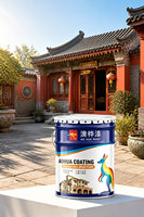 Peinture liquide acrylique extérieure résistante aux UV et à la chaleur pour revêtement de bâtiment, application au pinceau