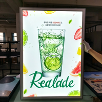 Boîte à lumière LED 60x120cm ultra-mince à haute luminosité avec cadre en aluminium à clipser, affichage publicitaire rétroéclairé, boîte à lumière LED murale