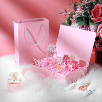 Coffret et Sac Cadeau en Papier Rose Magnétique avec Ruban, Logo Personnalisé, pour Emballage de Vêtements