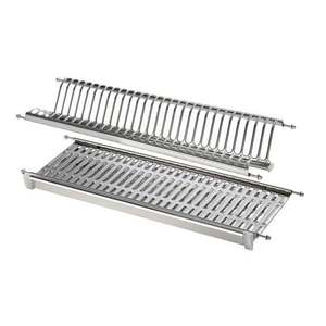 Escurridor de Platos de Acero Inoxidable de 86 cm con Bandeja, Repuestos para Lavavajillas - Product Image 1