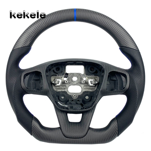 Amélioration de l'intérieur de la voiture, volant en cuir et fibre de carbone personnalisé pour Ford <span class=keywords><strong>Focus</strong></span> MK4 MK7 MK7.5 MK8 Carnival <span class=keywords><strong>ST</strong></span> - Product Image 1