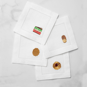 Serviettes de cocktail en coton et lin avec broderie personnalisée d'un fabricant de serviettes pour projets hôteliers - Product Image 1