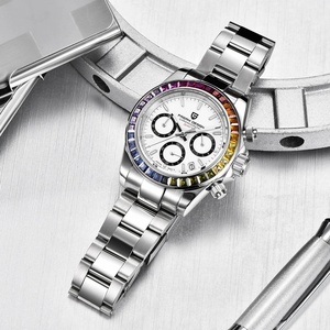 นาฬิกาข้อมือควอตซ์ Pagani Design รุ่น 1644New หน้าปัดแซฟไฟร์ ตัวเรือนประดับเพชร ใช้กลไกญี่ปุ่น นำเข้า ดีไซน์แฟชั่นลำลองสำหรับผู้ชาย กันน้ำได้ 100 เมตร - Product Image 3