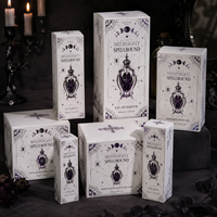 Boîte pliante en carton blanc personnalisée avec impression de motif fantôme d'Halloween pour les cosmétiques de soin de la peau, cadeau de festival
