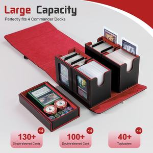 Boîte de rangement pour cartes Torson Commander TCG T355 en cuir PU, coins carrés, impression couleur intégrale, personnalisable, écologique, vente en gros, capacité 400+ cartes - Product Image 6