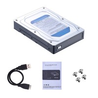 Nouveau boîtier de convertisseur SATA d'été 2.5 "à 3.5" avec micro USB3.0 pour SATA 6Gbps, prise en charge de la baie de lecteur de disquettes 3.5"