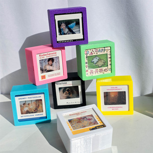 Mini Photo <b>Frame</b> Square Xiang <b>Embroidery</b> Silk Handmade Decorative Keychain for Home Party Gift Table Stand Photo <b>Frame</b> - Product Image 5
