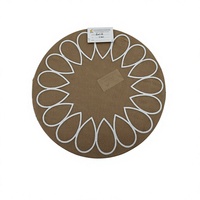 Set de table rond en lin tissé à la main 38 cm, motif soleil et goutte d'eau, naturel, minimaliste, résistant à la chaleur, antidérapant, style bohème pour table à manger
