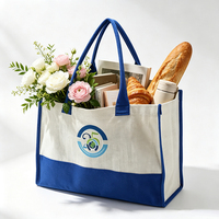 Sacs cadeaux personnalisés en jute, sacs fourre-tout vierges en coton et jute, pochettes de luxe en lin pour cadeaux de mariage et événements