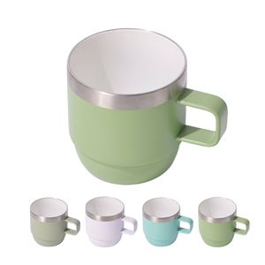 Cross-border 10oz 304 Foldable Stainless Steel Vacuum Thermos Cup Inner Ceramic 6-12 Hours Thermal Insulation Home Office - Product Image 2