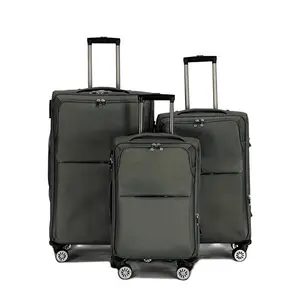 Кожаный деловой и удобный Дорожный чемодан 16 дюймов с индивидуальным рисунком серая черная сумка-тележка