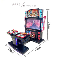 Machine de jeu d'arcade à monnayeur 55 pouces en métal, jeu de combat vidéo Tekken 7 Retro Street Fighter, version anglaise, 2 joueurs, à vendre