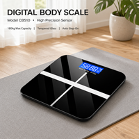 Balance de salle de bain numérique électronique multifonction en verre, grande capacité 180 kg, fonctionne sur piles, livraison rapide en 7 jours