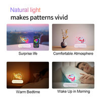 Veilleuse LED contemporaine et mignonne, lampe de chevet USB, plusieurs couleurs, cadeau de vacances, chambre d'enfant, style Noël, intensité réglable, application