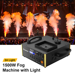 Máquina de Humo SHEHDS LED de 1500W, 24x3W RGB, con Control Remoto DMX512, Columna de Aire para Escenarios, Conciertos y Eventos - Product Image 1