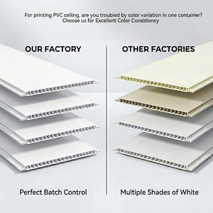 Cielo Raso Económico Impermeable de PVC, Panel de Techo de PVC, Plafón de PVC, Techo Falso para Sudamérica - Product Image 2