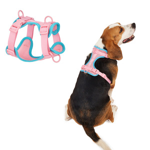 Arnés de Lujo para Perro a Prueba de Explosiones, Transpirable, de Malla Suave y Cómoda, Ajustable, de Cuero y Nylon, Correa Deportiva para Pecho de Mascota para Paseos al Aire Libre - Product Image 5