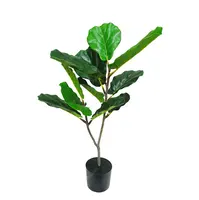 100cm Factory Directe Verkoop Middelpunt Tafel Decoratie Ficus Lyrata Boom Kleine Kunstmatige Fiddle Leaf Plant