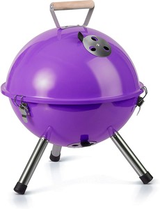 Griglia <span class=keywords><strong>per</strong></span> Barbecue a Forma di Pallone da Calcio in Metallo Verniciato a Polvere di Alta Qualità con Carrello, Griglia Portatile a Forma di Kettle - Product Image 2