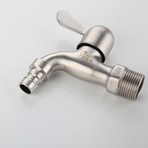 Grifo para lavadora de acero inoxidable 304 DN20, grifo de agua fría individual para pared, acabado cepillado, duradero - Product Image 2