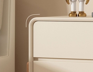 Mesa auxiliar minimalista moderna de madera maciza para dormitorio Mesita de noche simple para apartamento en casa - Product Image 4