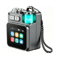 Mini haut-parleur Bluetooth portable d'extérieur avec écran LCD intelligent, musique sans fil et lumières RGB