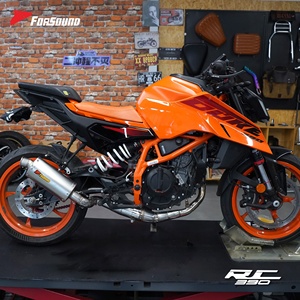 โรงงานฟอร์ซาวนด์ ราคาขายส่ง ท่อไอเสียรถมอเตอร์ไซค์ <span class=keywords><strong>KTM</strong></span> <span class=keywords><strong>Duke</strong></span> <span class=keywords><strong>390</strong></span> RC390 ปี 2024-2026 รุ่นดัดแปลงสำหรับการแข่งขัน แบบสวมติดตั้งง่าย - Product Image 1