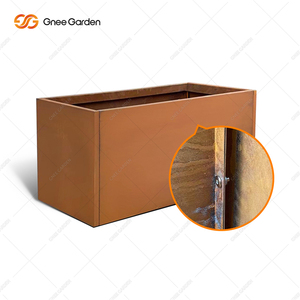 Jardinera Rectangular de Acero Corten, Maceta Rústica para Exteriores, para Jardín o Balcón - Product Image 3