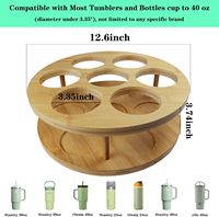 Organisateur de bouteilles d'eau pour accessoires de gobelets Stanley, support rotatif pour bouteilles Owala, séchoir de rangement pour armoire de cuisine