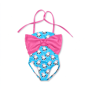 Ropa Infantil de Seda de Leche Estampada, Lindo Estampado Floral de Hipopótamo y Piña, Vestido para Niñas, Conjunto Infantil de Seda de Leche Suave - Product Image 3