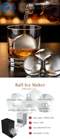 Machine à glaçons sphériques, machine à glaçons ronds commerciale pour whisky, bar, cocktail, restaurant
