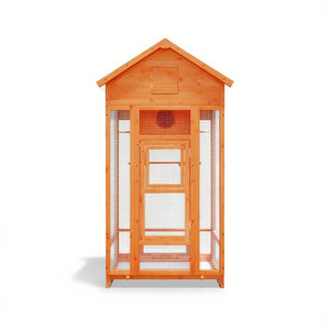 Nichoir en bois massif de pin 36x20.9x66.9 pouces marron, fournitures durables pour oiseaux d'extérieur - Product Image 1