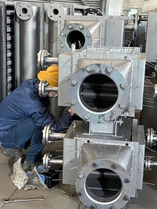 Condenseur d'air à vapeur haute efficacité |   Échangeur de chaleur industriel à tubes à ailettes refroidi par air pour les systèmes de récupération de chaleur des <span class=keywords><strong>gaz</strong></span> d'échappement - Product Image 6