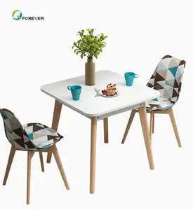 Nordic modern simple solid wood small dining table home small apartment living room to discuss creative small square table