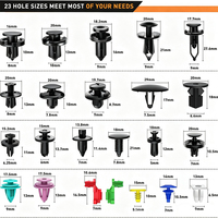 Nuevo kit de 725 piezas de clips de retención universales para coche, surtido de sujetadores automotrices de alta durabilidad, remaches de nailon para parachoques y guardabarros, y bridas para cables.
