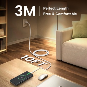 Cable ESEEKGO G-311C de 3 Metros, Tipo-C a Tipo-C, Trenzado de Nailon, Carga Rápida de 6A para Teléfonos Móviles Android/iOS, Cámara, Cobre Puro - Product Image 5