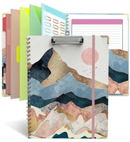 Porte-documents A4 spirale avec clip, organiseur double spirale, bande élastique et boucle de suspension – Idéal pour le bureau et les affaires – En stock – Vente en gros