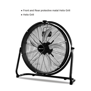 Công Nghiệp Thương Mại Vận Tốc Cao <span class=keywords><strong>20Inch</strong></span> Điện 3 Tốc Độ 5Pcs Kim Loại Lưỡi Quạt Sàn Gió Mạnh Mẽ 50Cm Trống Quạt Đứng - Product Image 4