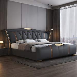 Letto Singolo Moderno di Lusso con Struttura in Legno e Ecopelle, Comodo con Vano Contenitore, Arredamento per Camera da Letto per Adulti - Product Image 3